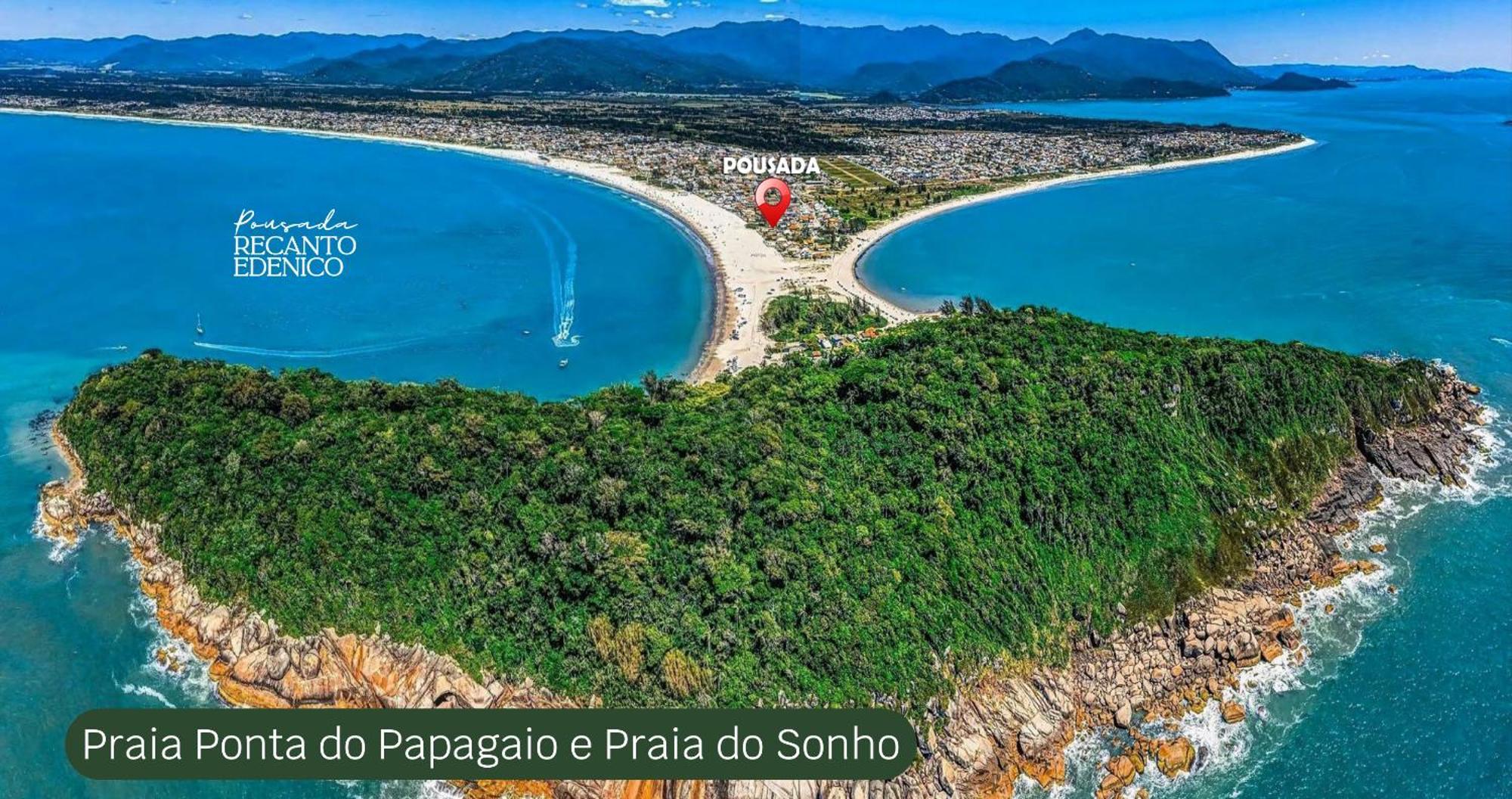Pousada Recanto Edenico - A Beira Mar Da Praia Ponta Do Papagaio, Palhoca Sc Esterno foto