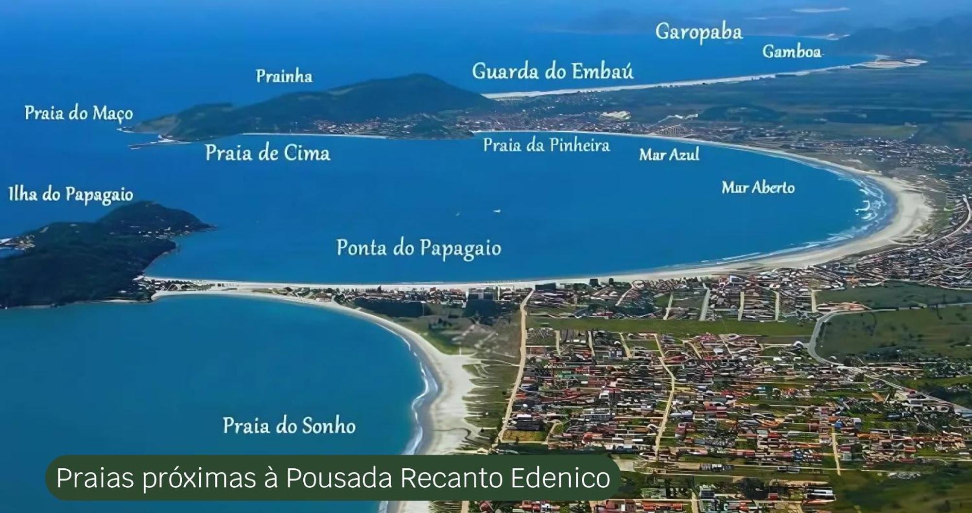 Pousada Recanto Edenico - A Beira Mar Da Praia Ponta Do Papagaio, Palhoca Sc Esterno foto